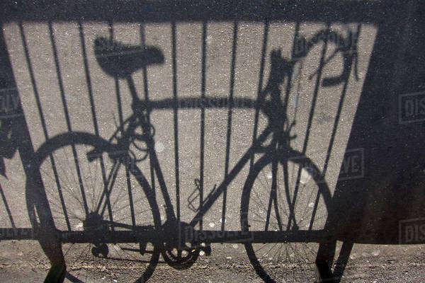 A stationary racing bike, focus on shadow - Royalty-free Stock Photo ...